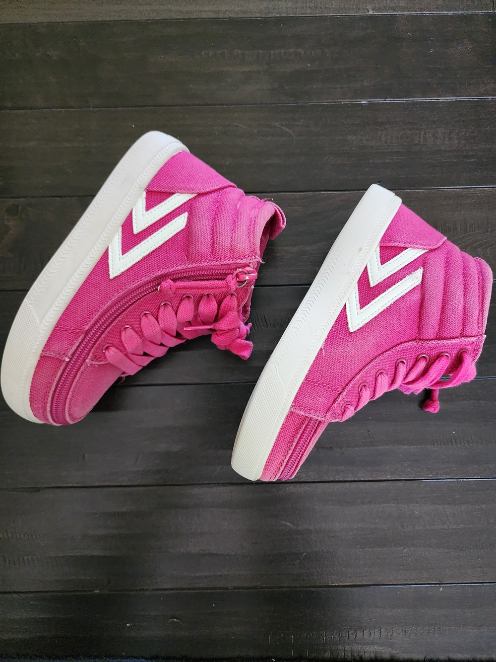Kids Bright Pink High-Top Sneakers - Picture 3 of 5